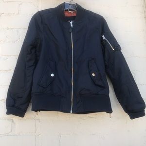Steve Madden Petite Side Zip Bomber Jacket